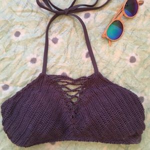 Purple Xhilaration Bikini Top Bathing Suit